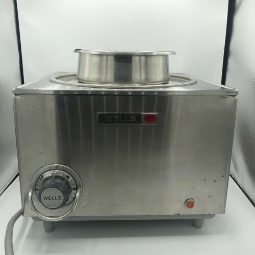 Wells Sw-10t Electric Food Warmer With Controls - 11 Qt - 4 Pieces - Tested