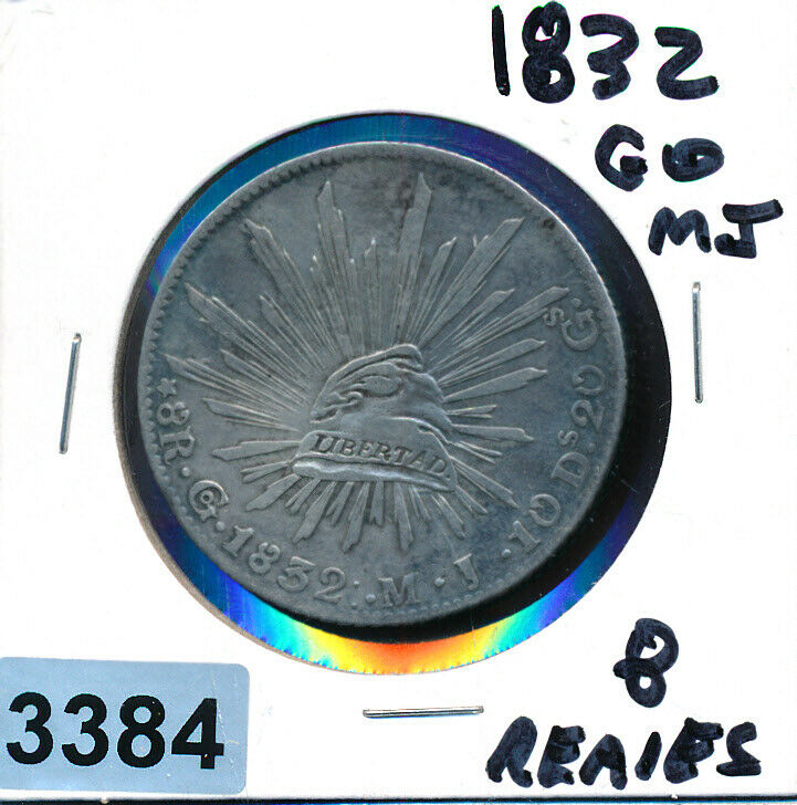 Mexico - Silver 8 Reales 1832 Gomj - Scare 1 Over Inverted 1 - #3384