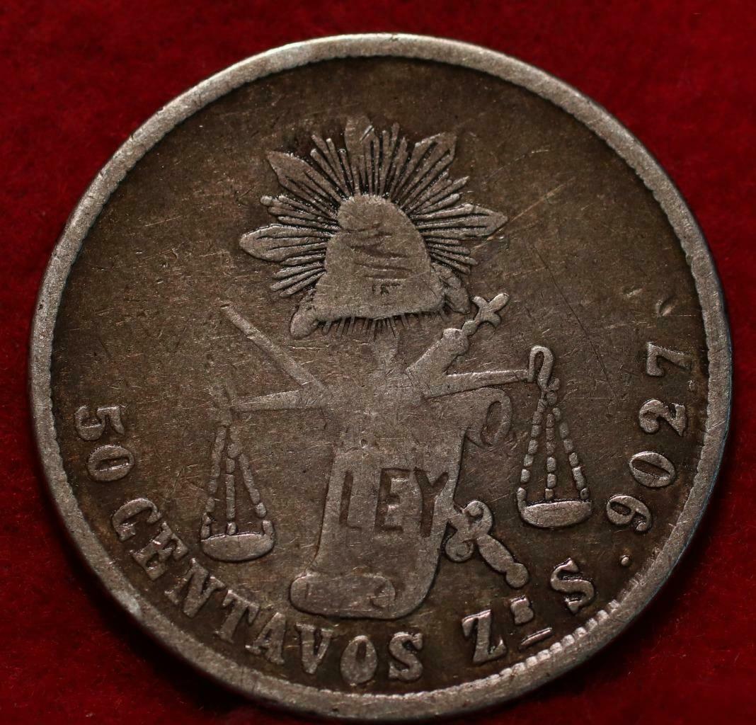 1878 Mexico 50 Centavos Silver Foreign Coin