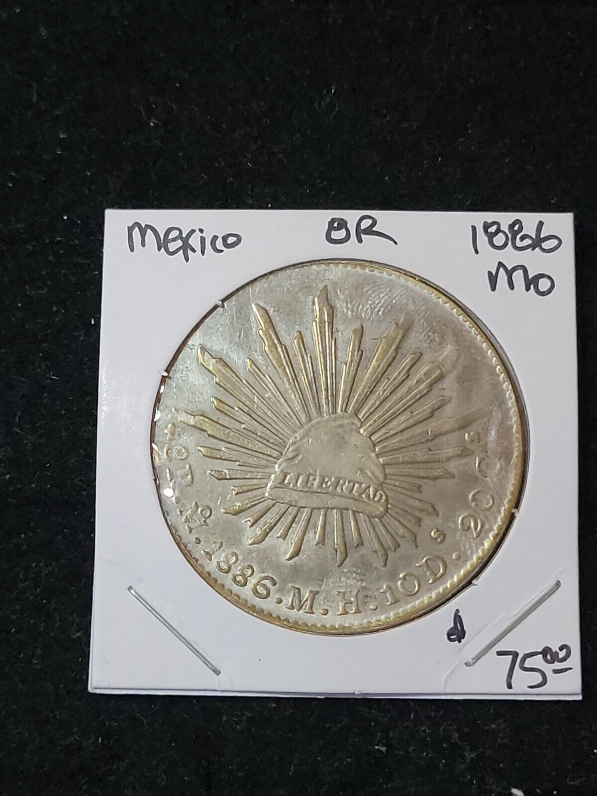 1886 Mo Silver 8 Reales Mexico City