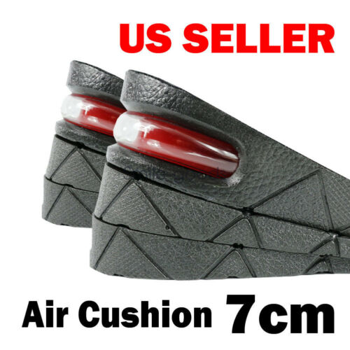 7cm Men Shoe Lift Insole Air Cushion Heel Insert Increase Height 3-layer Taller
