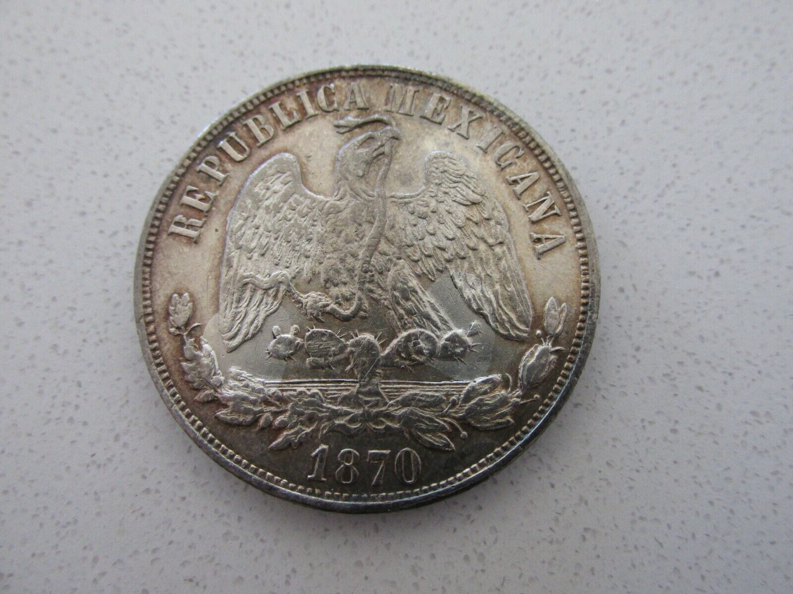 1870 Oa E Mexico Silver Un Peso