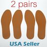 2 Pairs Synthetic Leather Insole Shoe Insert Pads Comfort Cushioning Unisex S012
