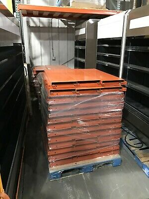 40" X 12" Safety Orange Smooth Surface Pallet Rack Steel Decking Plates